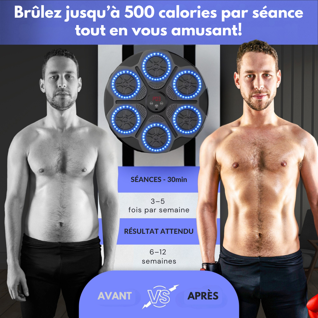 Music Boxing Machine Bluetooth Professionnel + Gants Offert