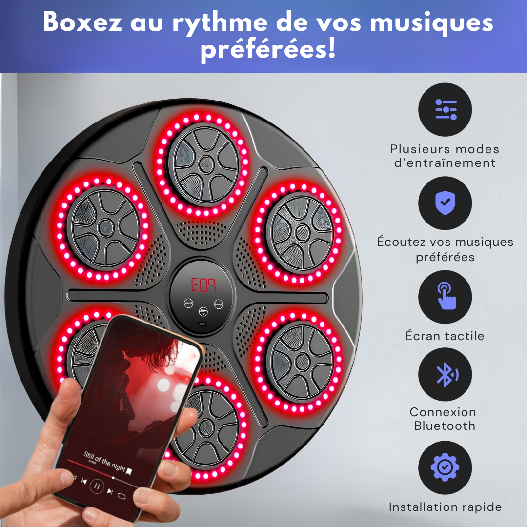 Music Boxing Machine Bluetooth Professionnel + Gants Offert