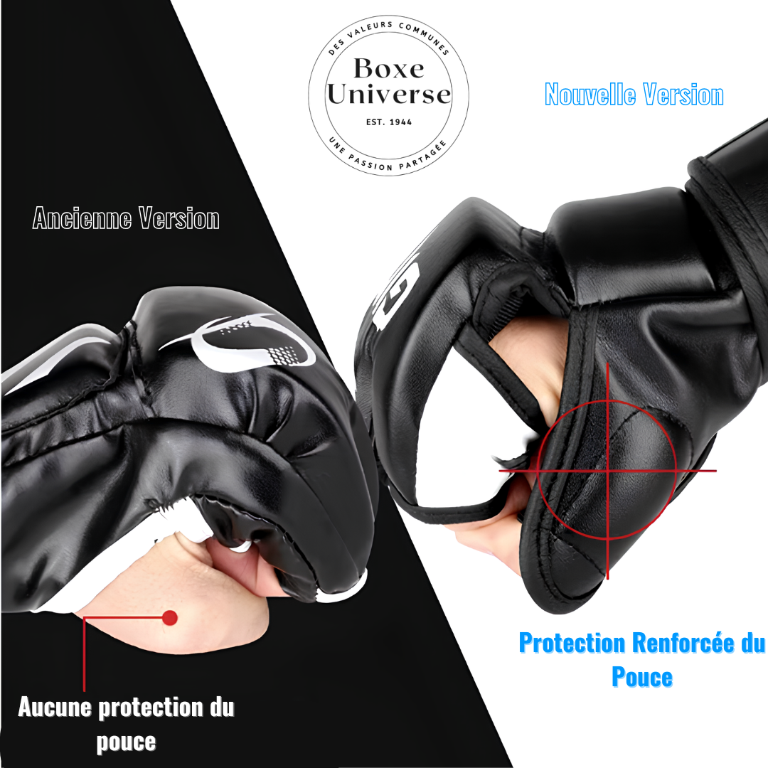 Comparatif ancienne et nouvelle version Gants MMA avec Rembourrage
