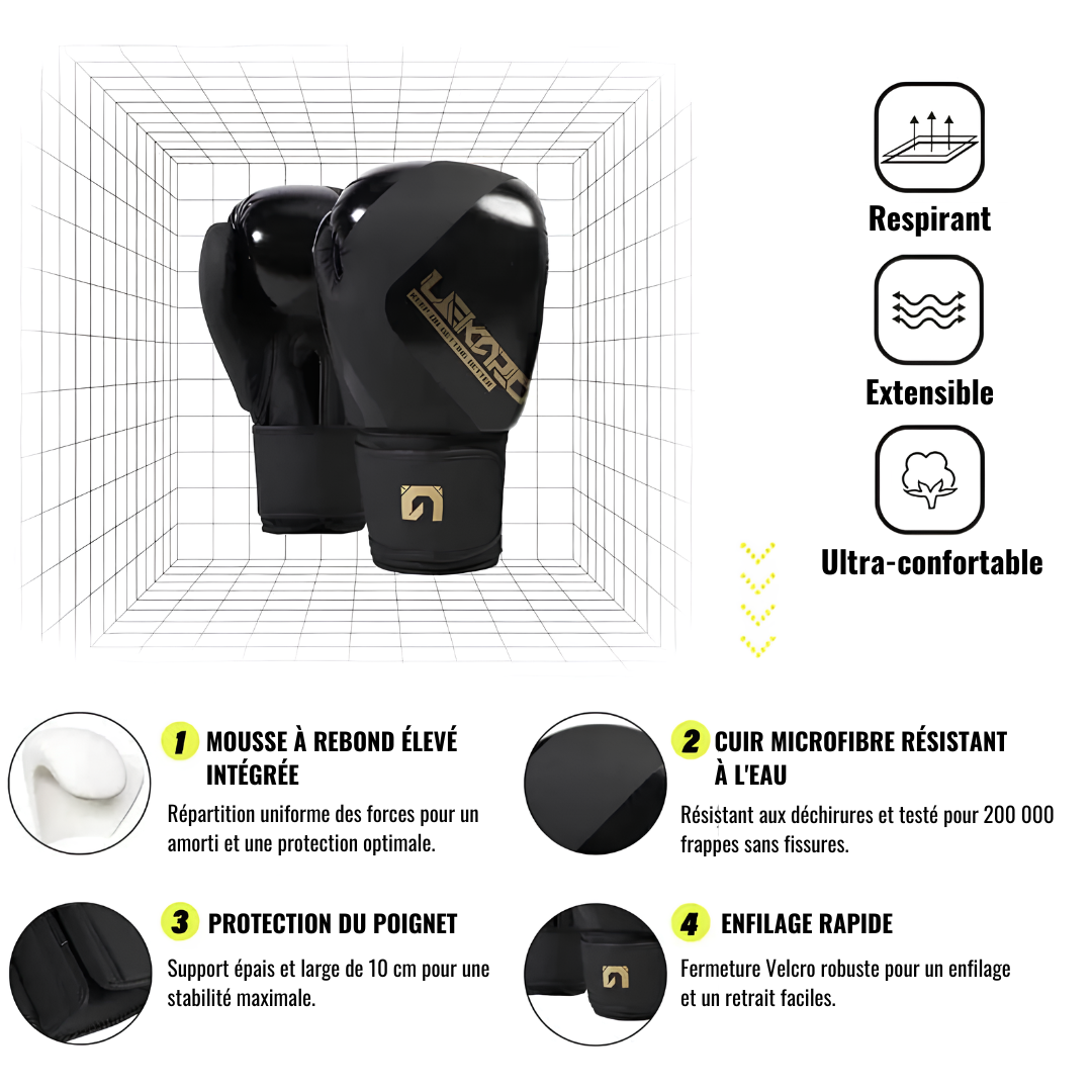 Details Gants de Boxe pour Débutant et Professionnels