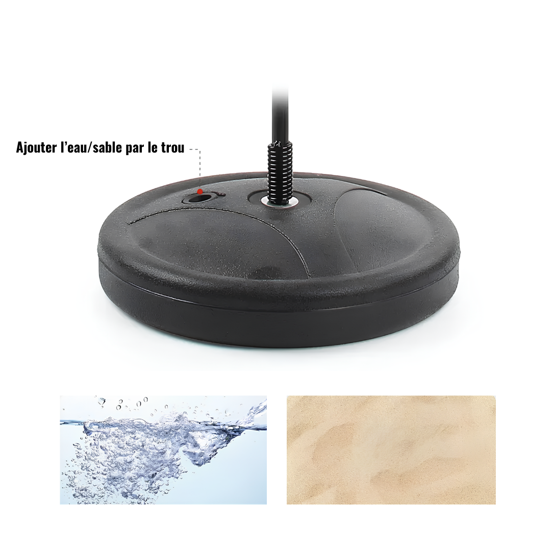 par quoi remplir base du punching ball sur pied