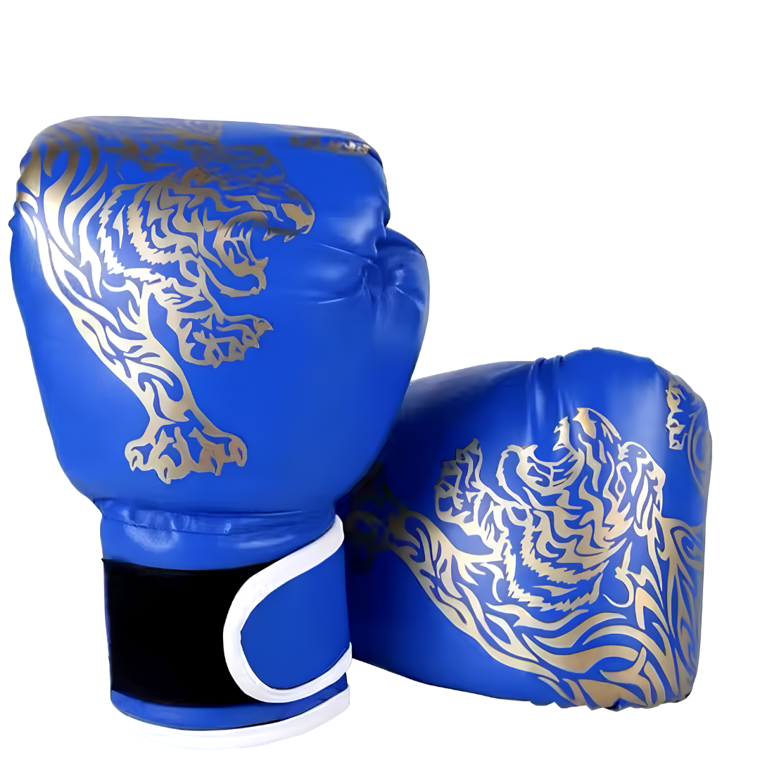 Gants de Boxe avec Motif Tigre Bleu