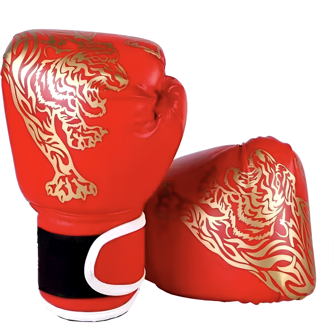 Gants de Boxe avec Motif Tigre Rouge