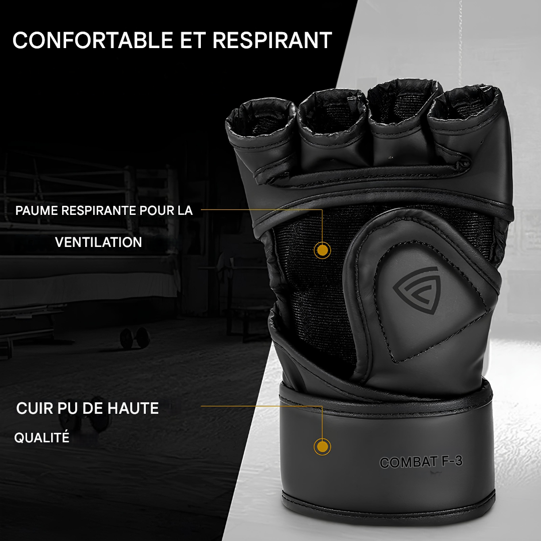 Specificites Gants de MMA Professionnels noir