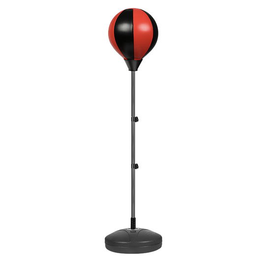 punching ball sur pied rouge et noir