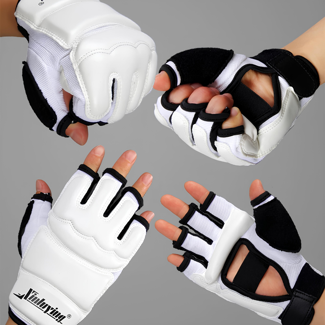 tous les angles Gants de MMA Respirants et Confort blanc